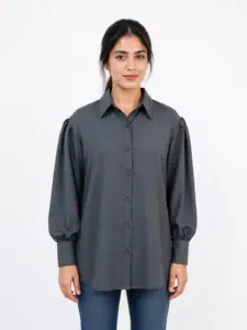 Front button closure women shirt
