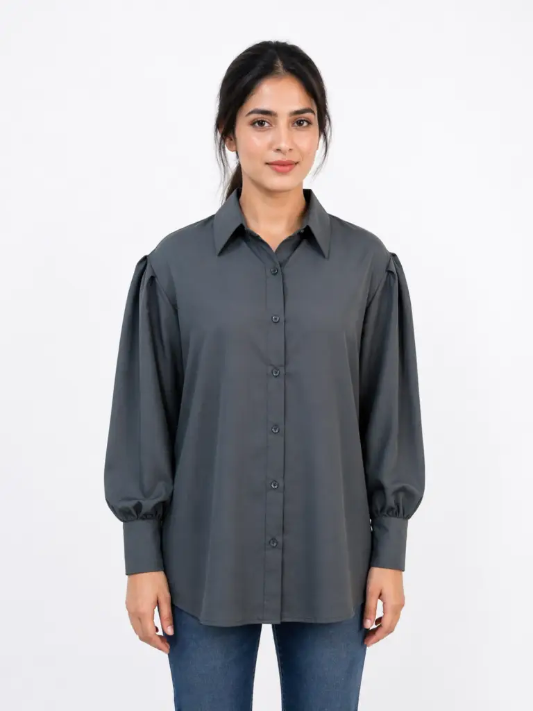 Front button closure women shirt