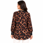 Black & Copper Animal Print Tunic for Women | Riyalux - Image 2